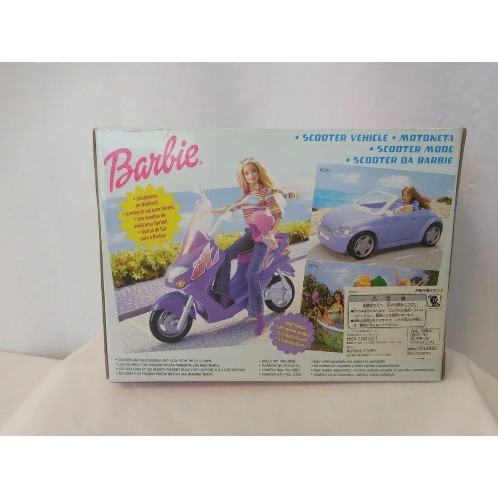 Barbie Scooter Vehicle w/ Barbie and Equipments + Box Limited Super Rare Mattel‎